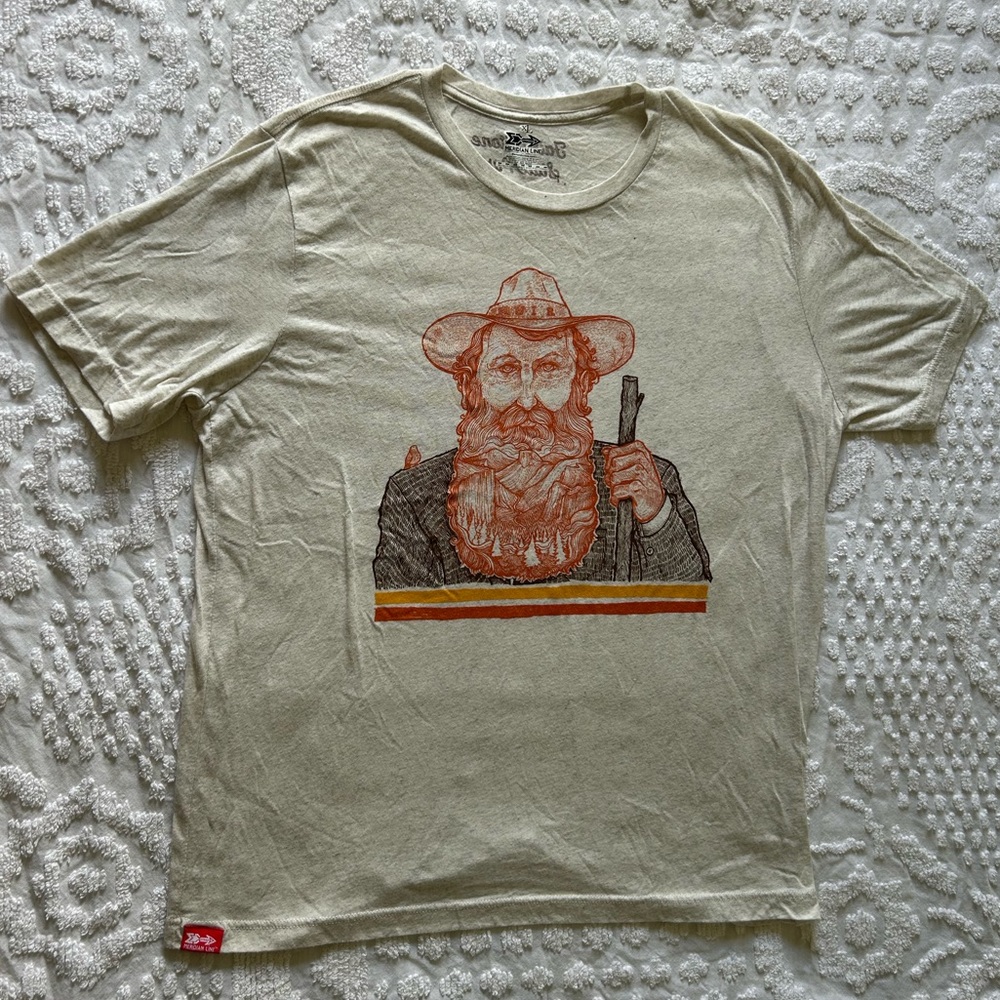John Muir Hiking T Shirt, Size XL, Fairy Stone State Park
